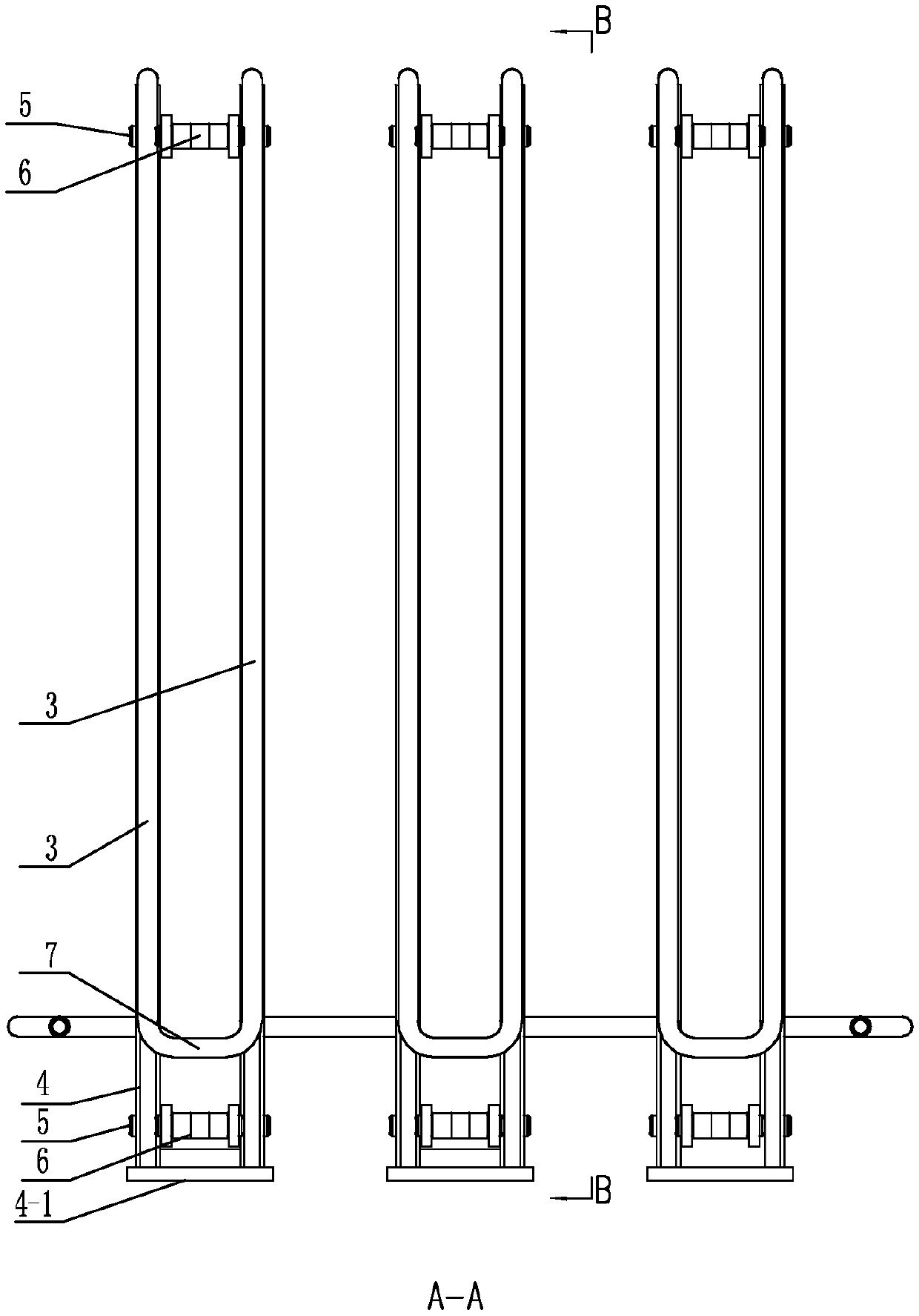 Suspension tube structure for tube screen of boiler heating surface