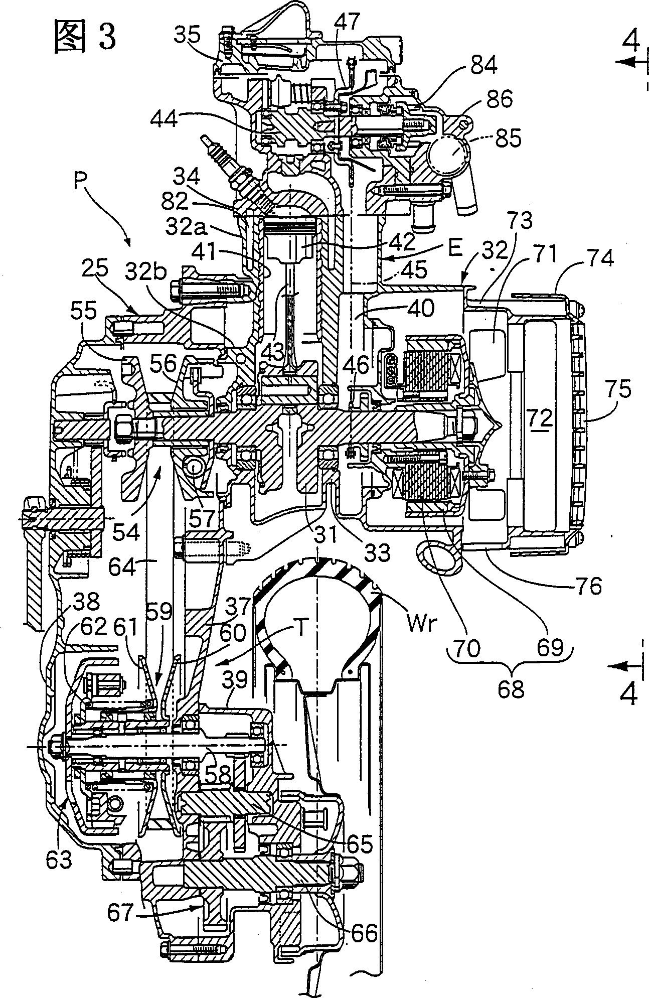 Radiator mounting structure in vehicles