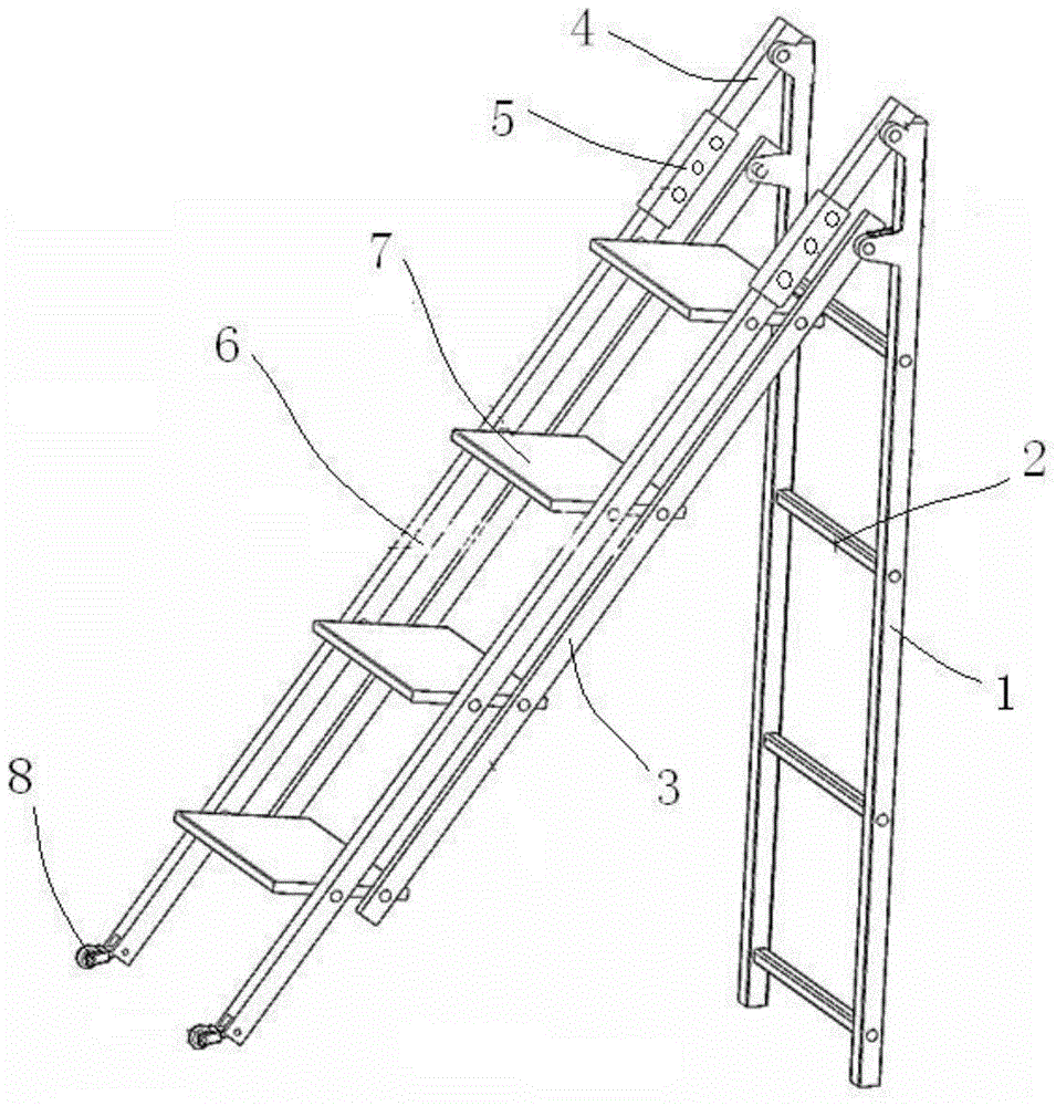 Contraction folding ladder