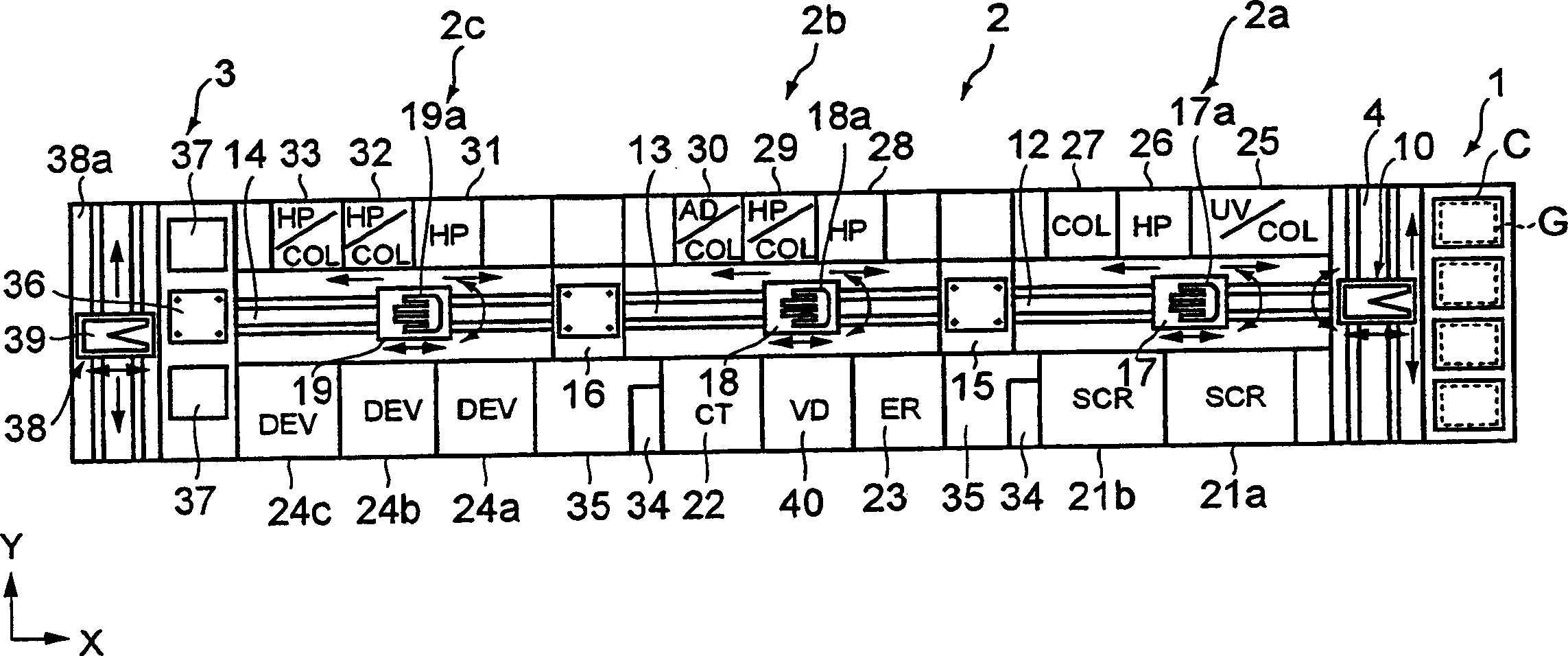 Base board transporting device, base board processing system and base board transporting method