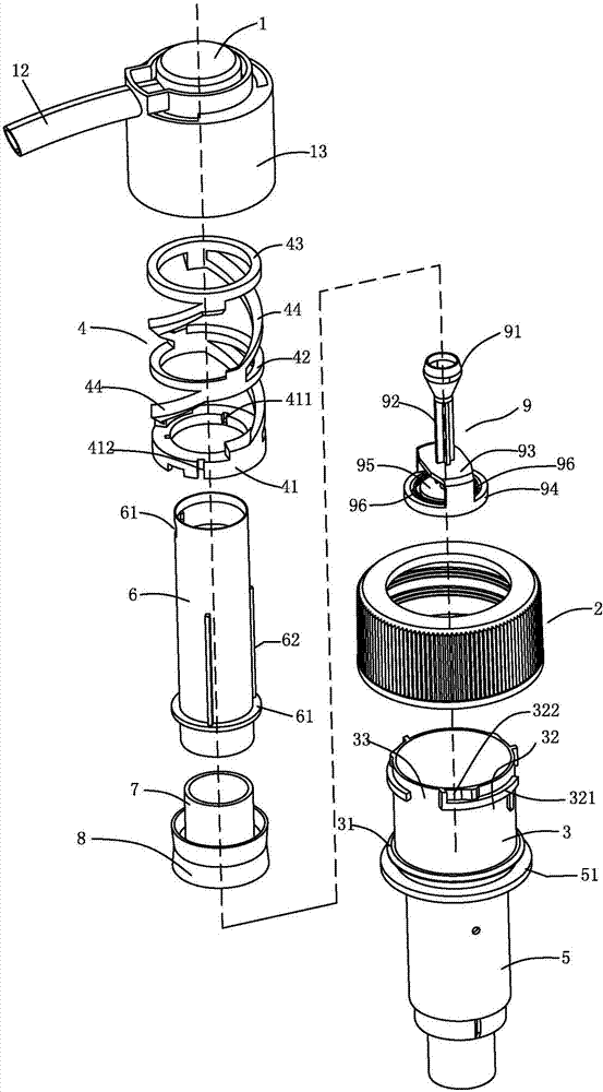 External elastomer plastic cement spring pressing pump