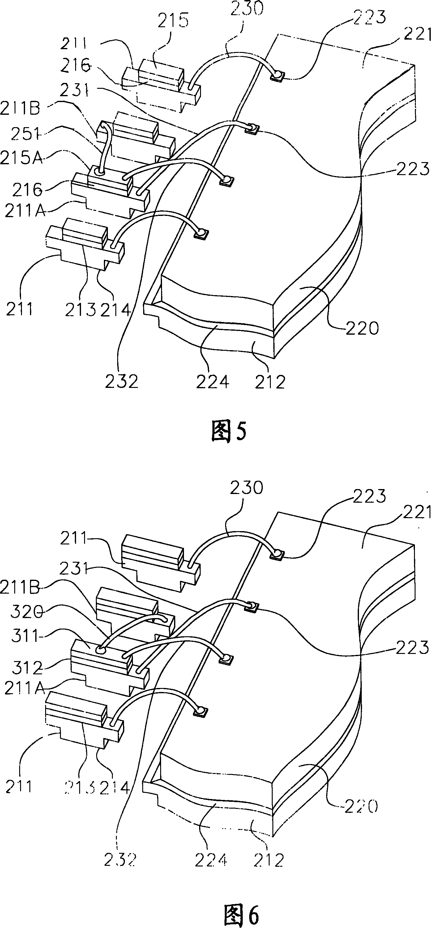 Integrated circuit packaging construction and multi-layer conducting wire holder used for it