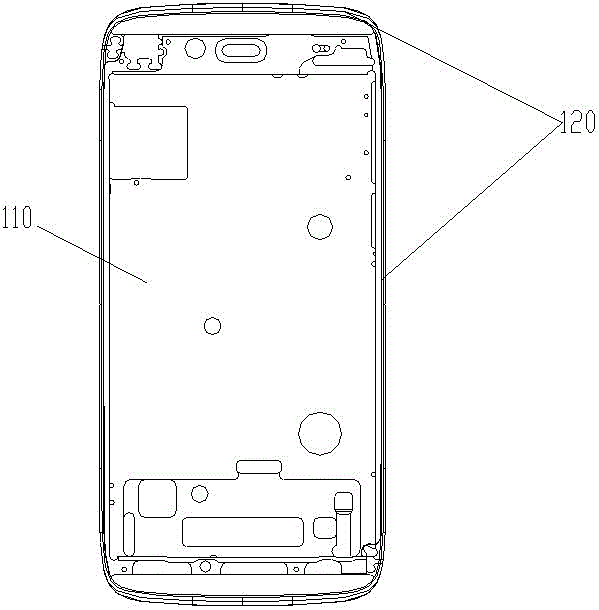 A mobile phone metal parts assembly structure and manufacturing method thereof