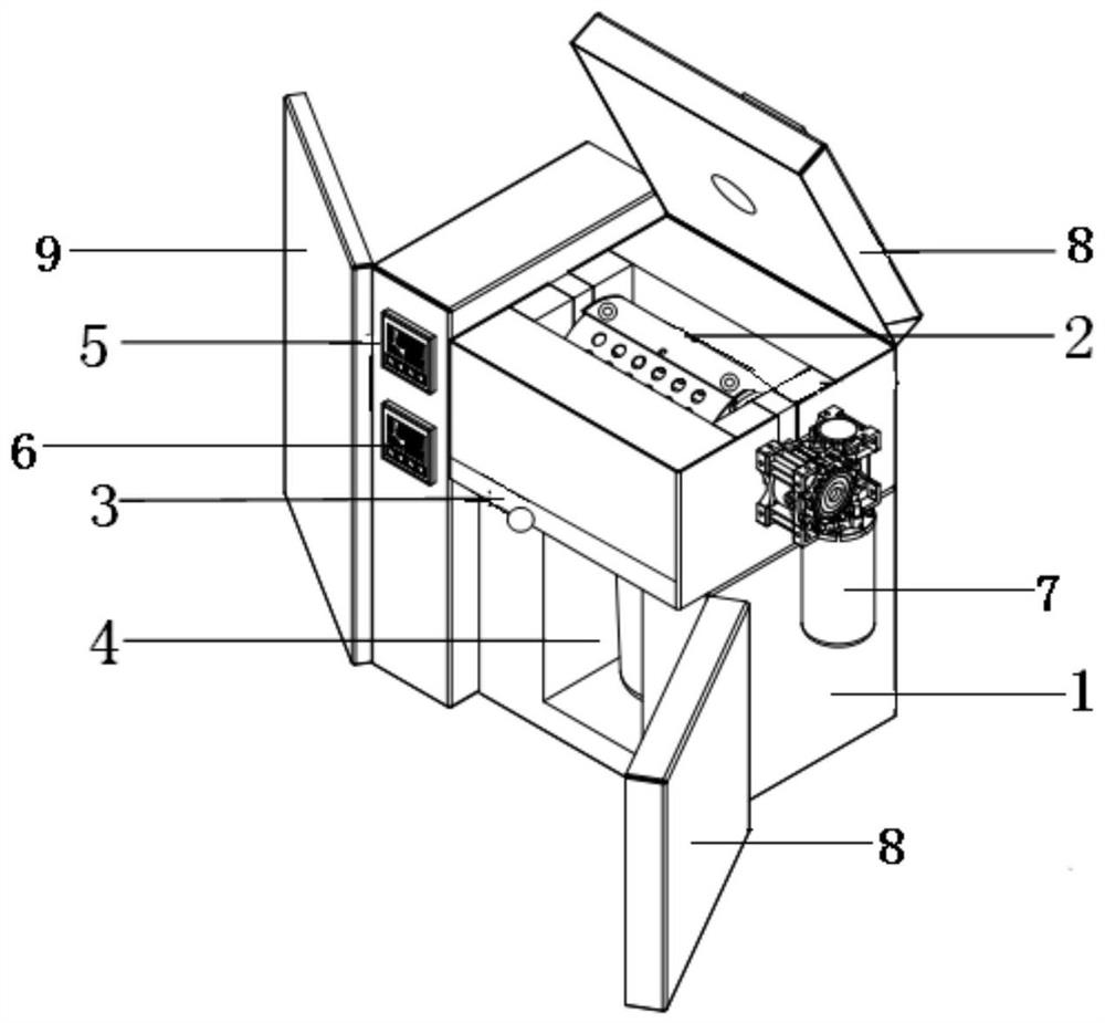 A high-temperature paint stripping device and paint stripping method for discarded pop cans