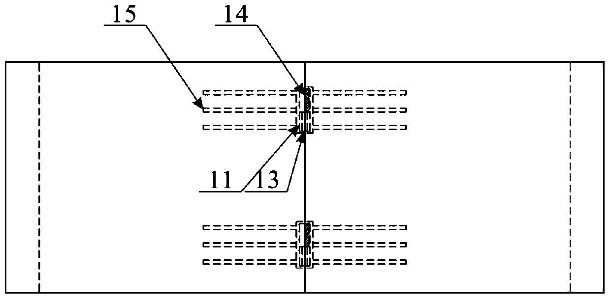 Combined joint for secondary lining reinforcement of mine method construction tunnel and mounting method