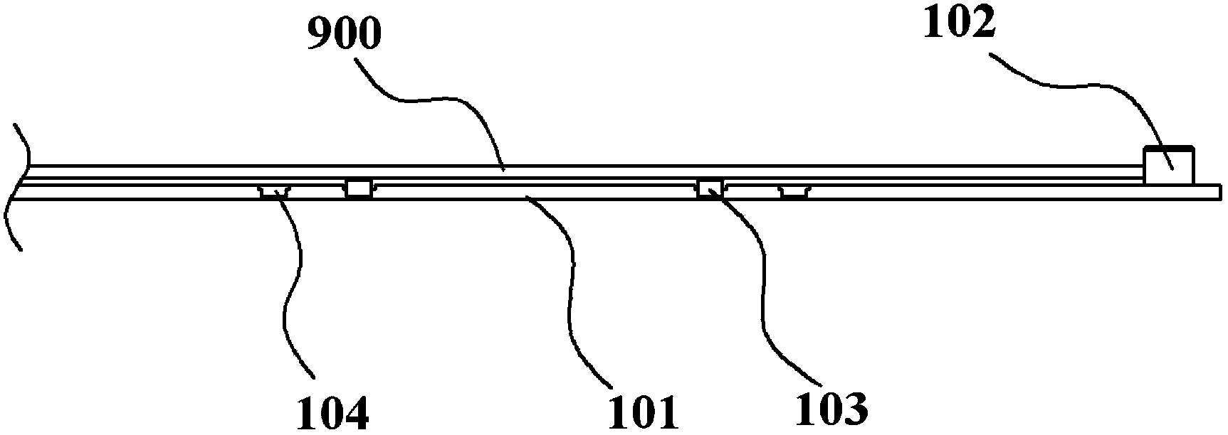 Push rod type wafer clamping device employing stretching of cotton rope and springs