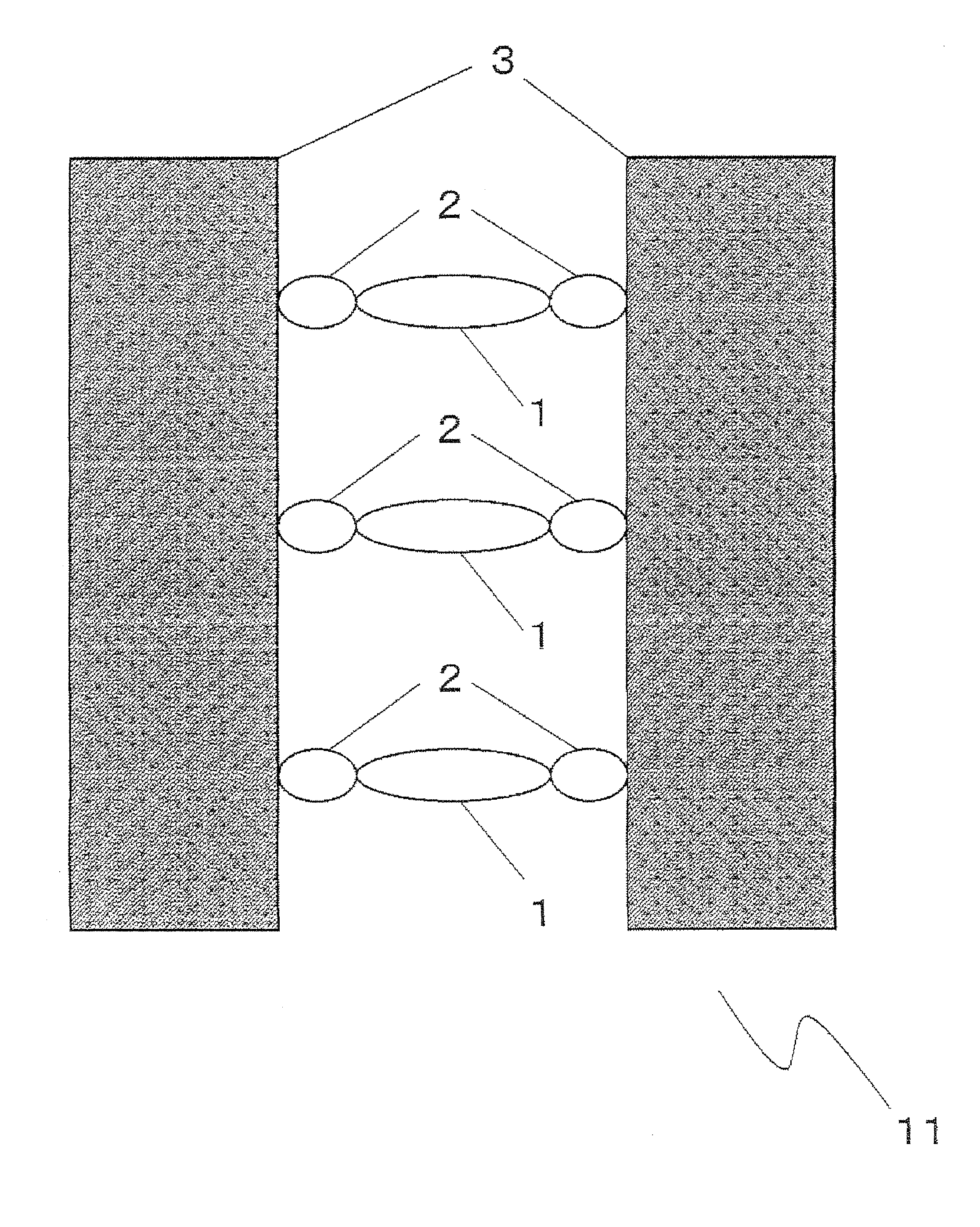 Sensing element for nitrogen oxide molecule sensing apparatus for nitrogen oxide molecule and method for sensing nitrogen oxide molecule