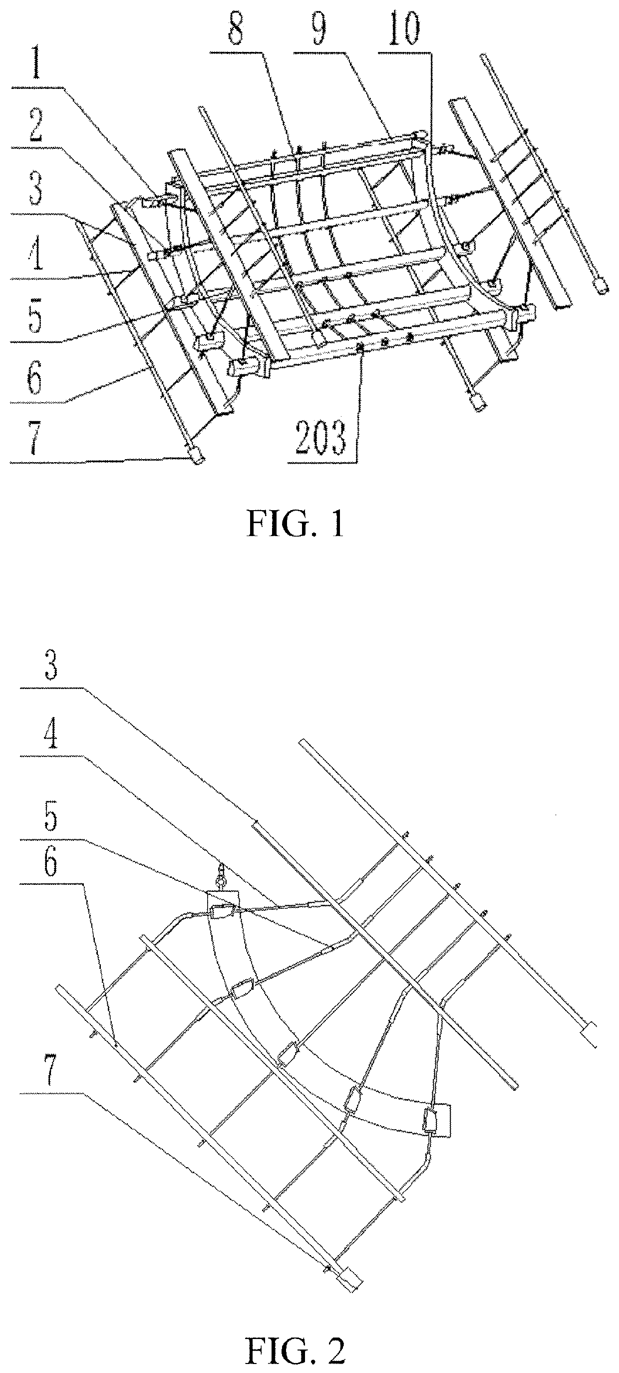 Threshing Device with Two-Way Pull Wires and Adjustable Threshing Clearance and Combined Harvester