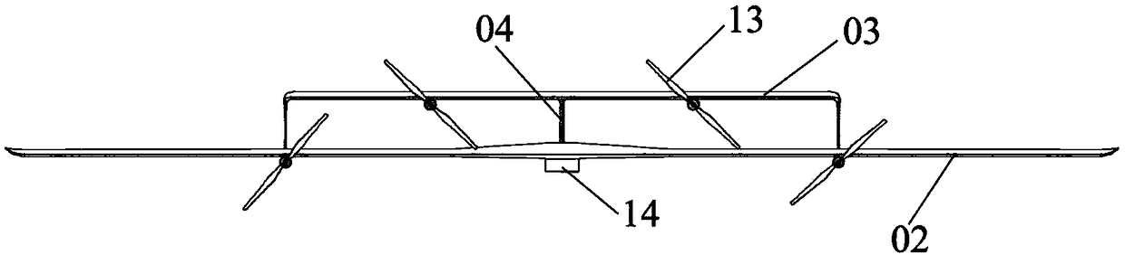 Solar united wing unmanned aerial vehicle and control method thereof