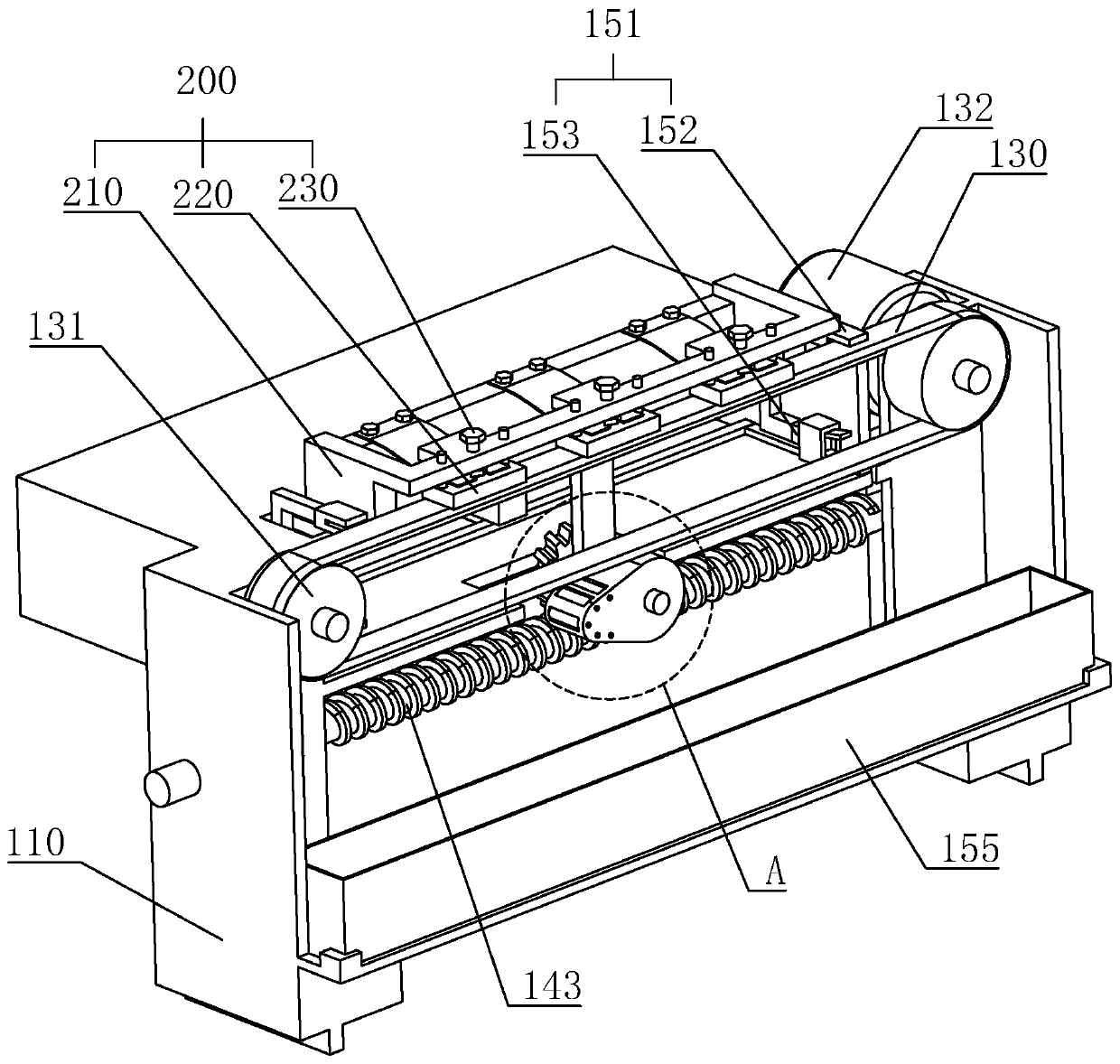 Band knife structure of nap cutting machine