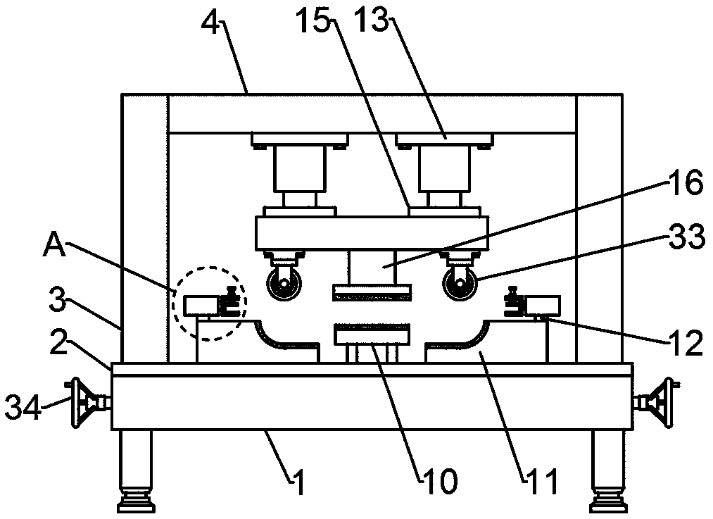 Intelligent two-end synchronous bending machine for pantograph carbon sliding plates and operating method of two-end synchronous bending machine