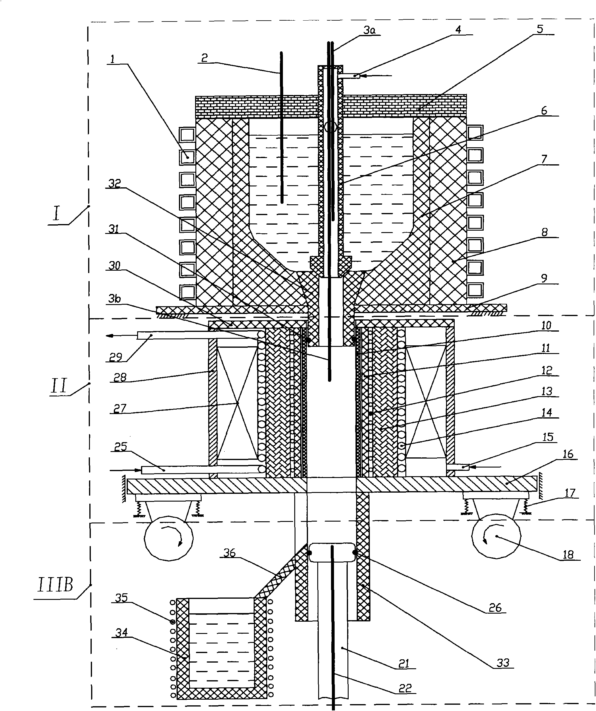 Electromagnetic stirring and vibration combined device for preparing semi-solid slurry of black metal