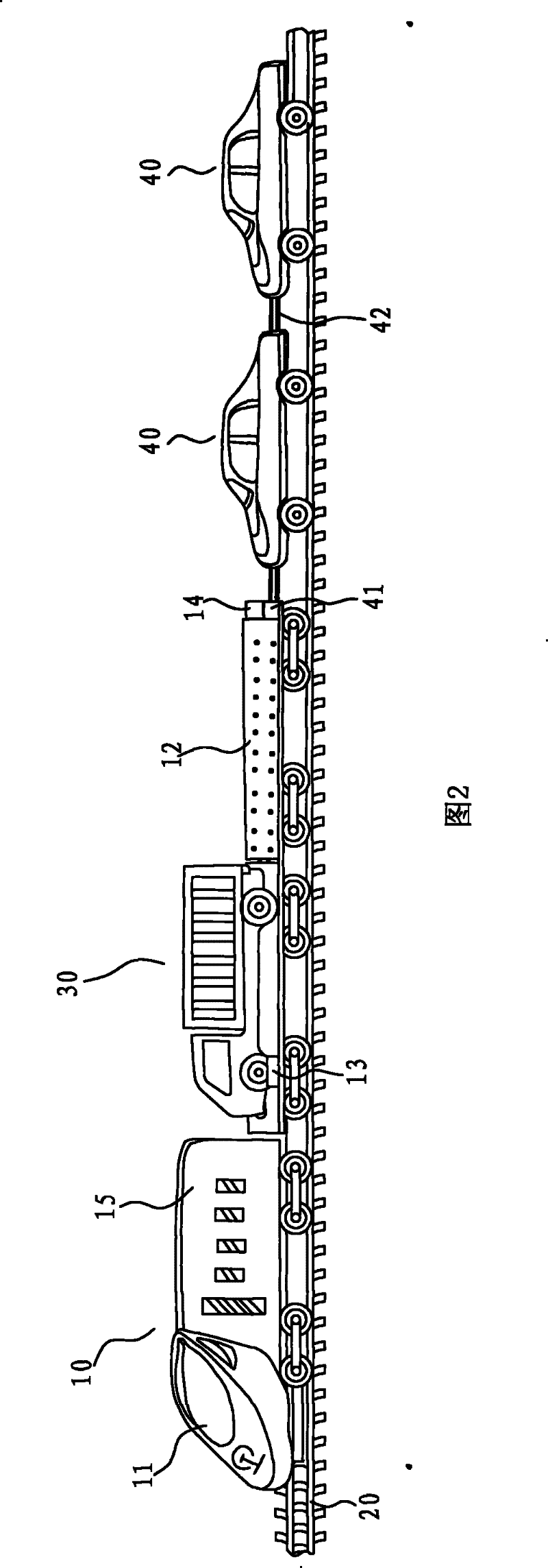 Full electric energy vehicle railway high-speed railway running system