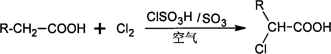 Method for preparing alpha-chloro-fatty acid