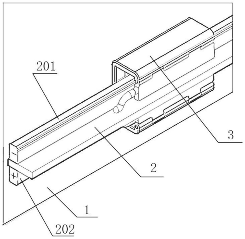 A server chassis and its sliding power transmission structure