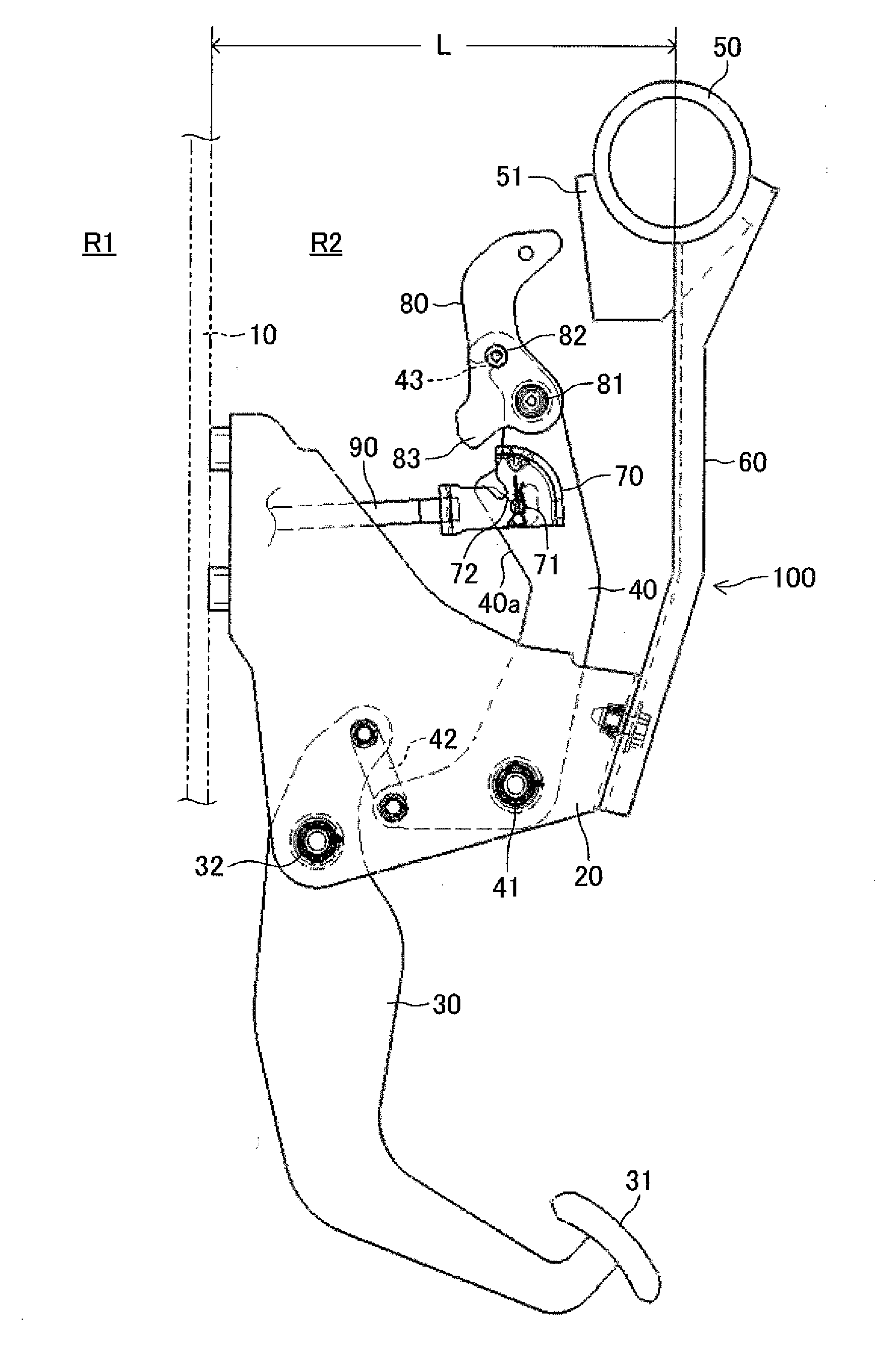 Vehicle brake pedal device