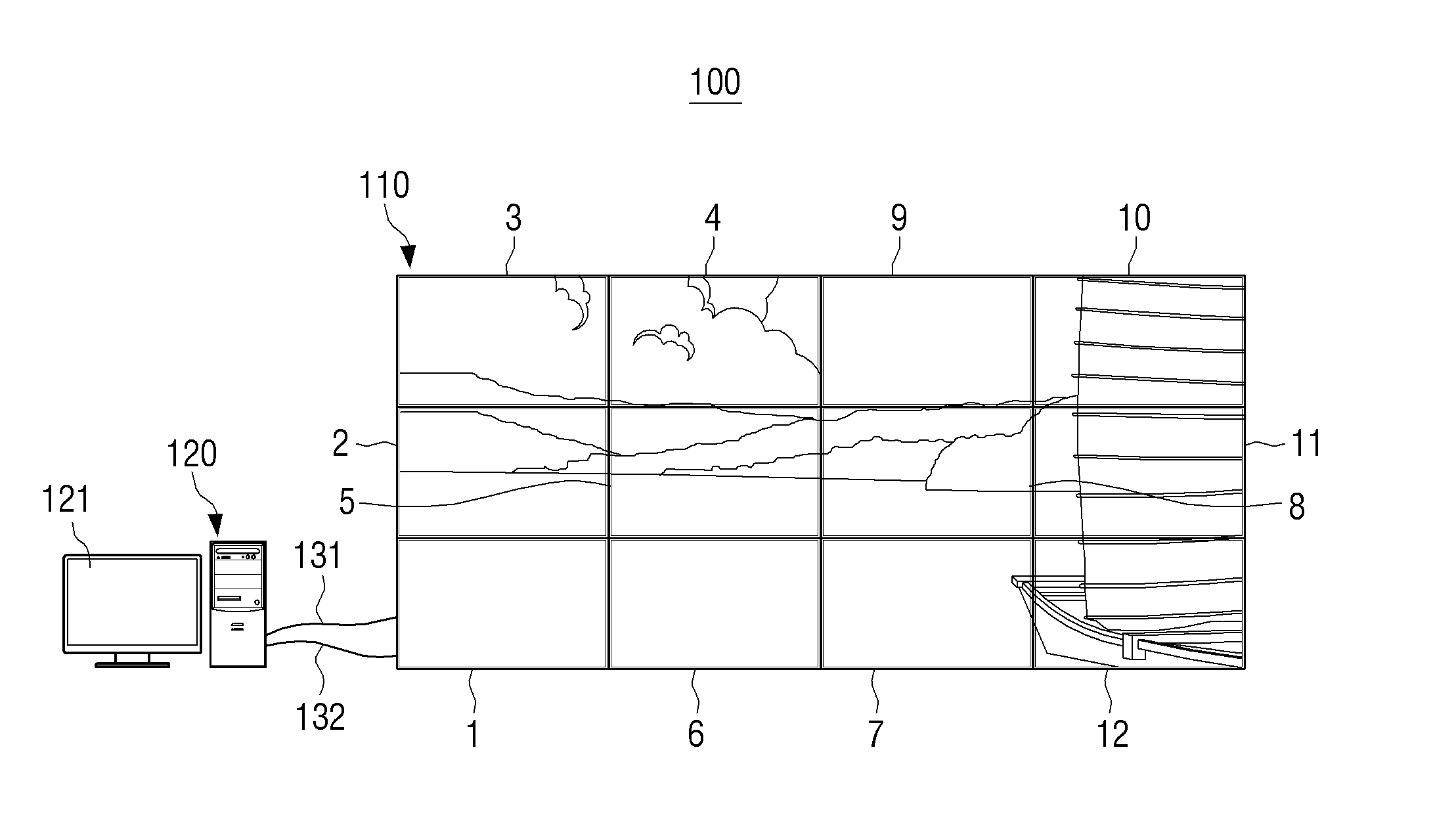 Automatic detection method of video wall arrangement and video wall system using the same