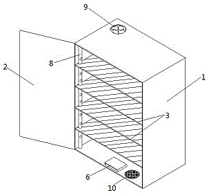 Vegetable and fruit fresh preserving device based on LED pulsed light