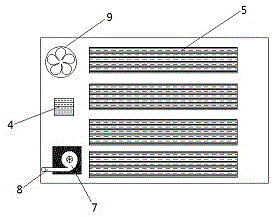 Vegetable and fruit fresh preserving device based on LED pulsed light