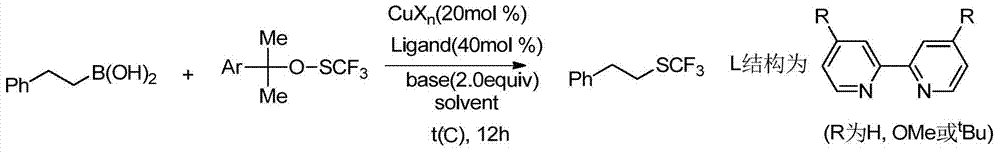 A kind of alkyl trifluoromethyl sulfide compound and preparation method thereof