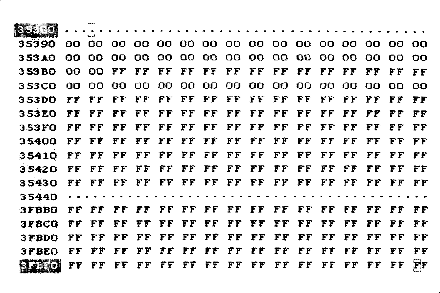 Method and system for determining EMS memory occupation of software