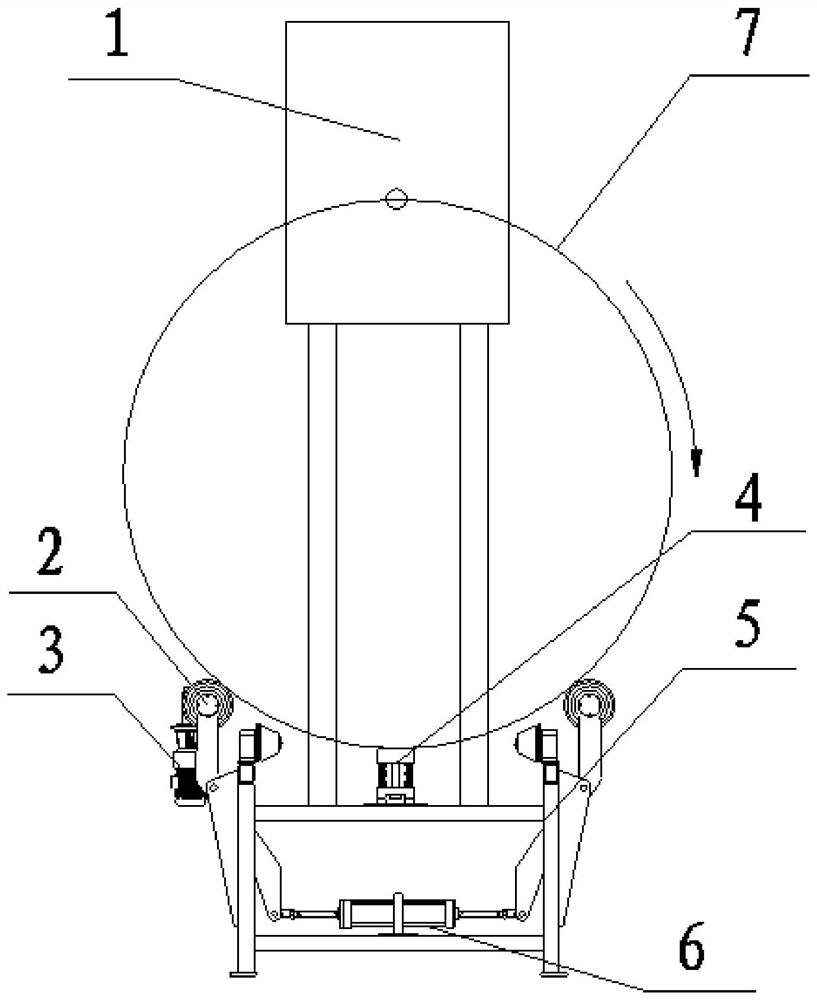 Automatic assembling and welding device and method for pressure container