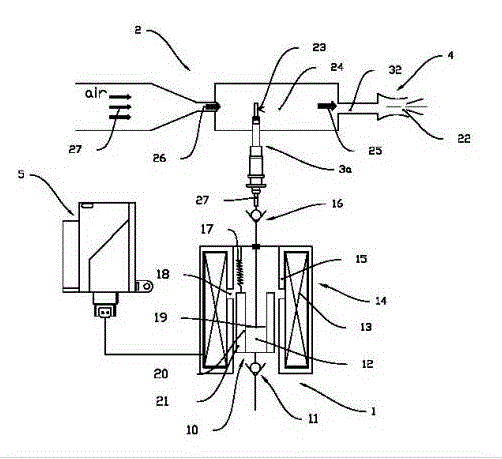 Gas-assisted atomized liquid metering jet apparatus