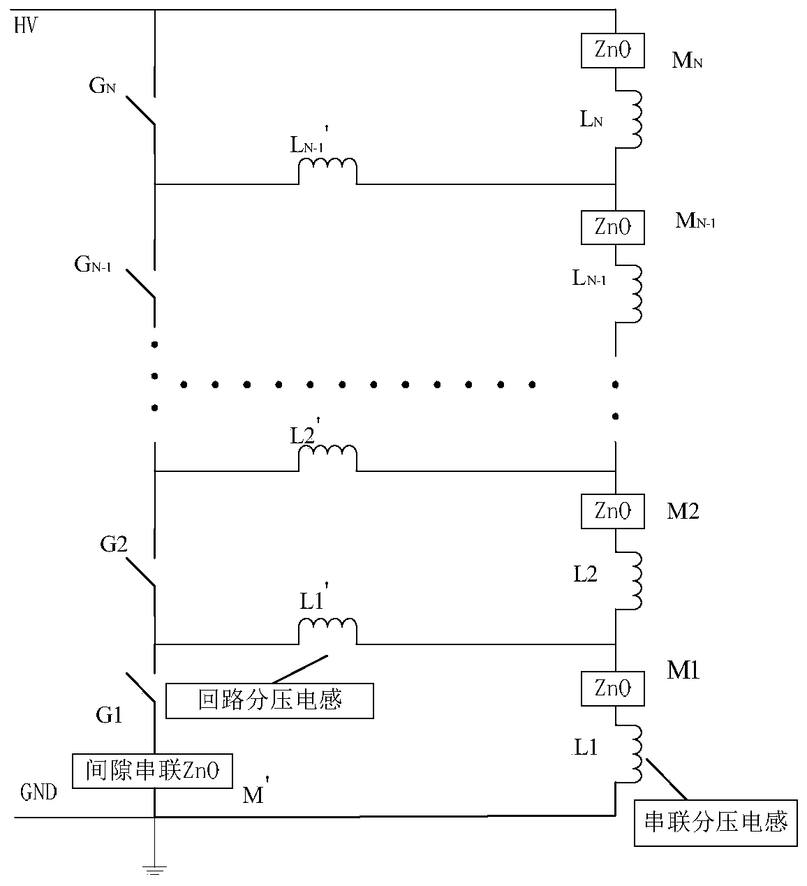 Multi-stage series gap arrester for lightning protection of power electronic devices