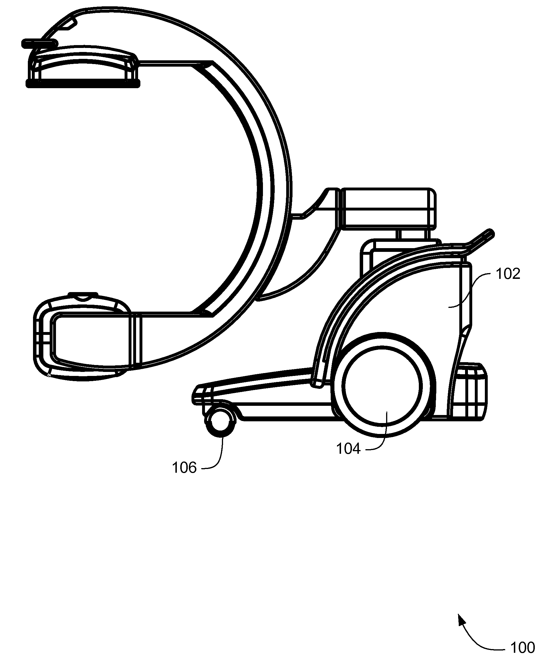 Systems, methods and apparatus of motorised independent main-wheel drive and positioning for a mobile imaging system