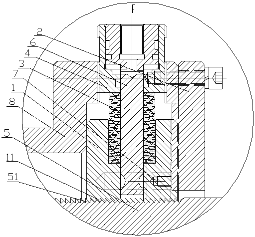 Servo self-locking hydraulic reset mechanism of servo self-locking reinforcement hydraulic oil cylinder