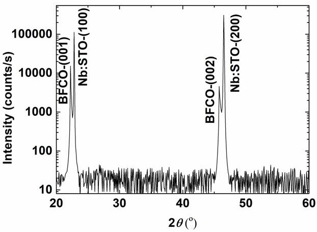 A kind of preparation method of epitaxial high conductance BFCO photoelectric solid solution thin film and obtained product