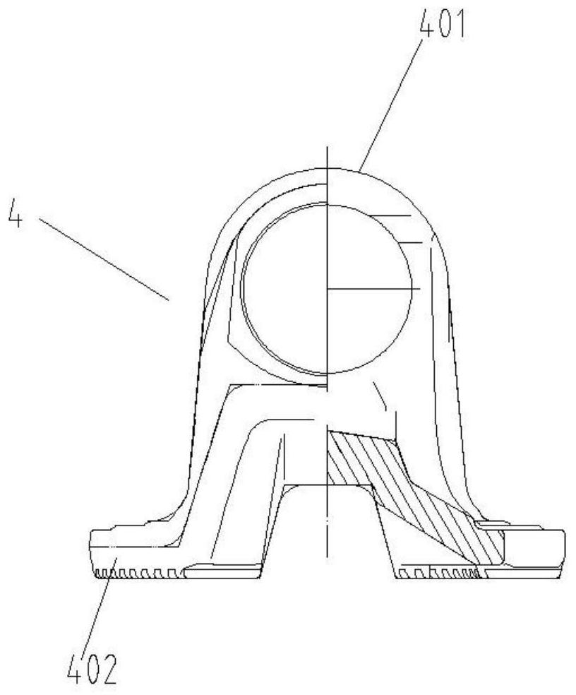 A universal jig for machining flange fork bolt holes