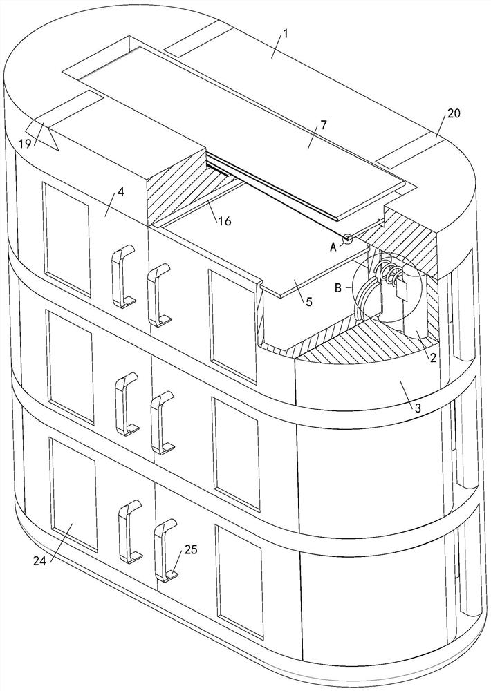 Device convenient for storing and taking rock and soil samples for geological exploration