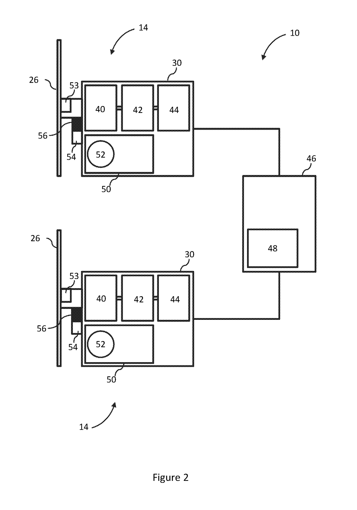 Multi-rotor turbine arranged for coordinated rotational speeds