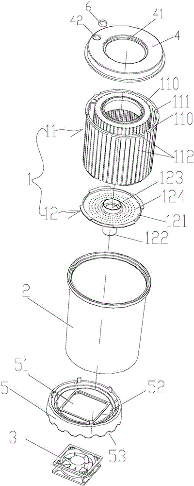 Indoor planter using fan for accelerating air flowing