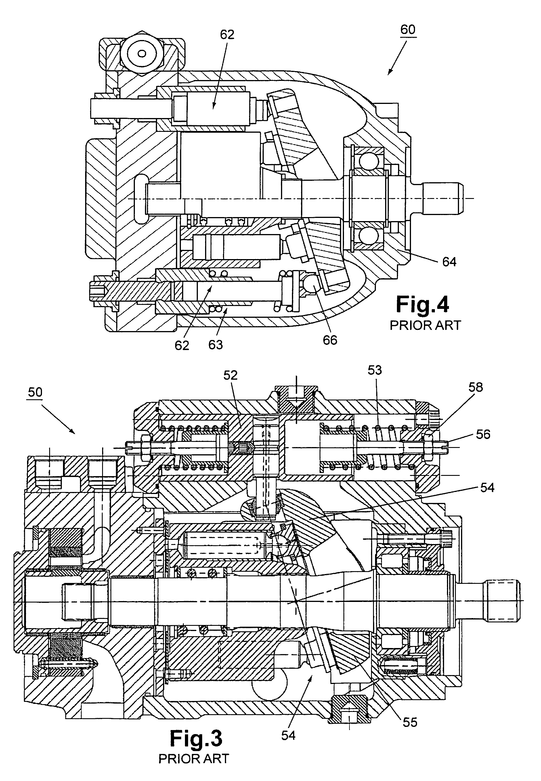 Control devices for swashplate type variable displacement piston pump