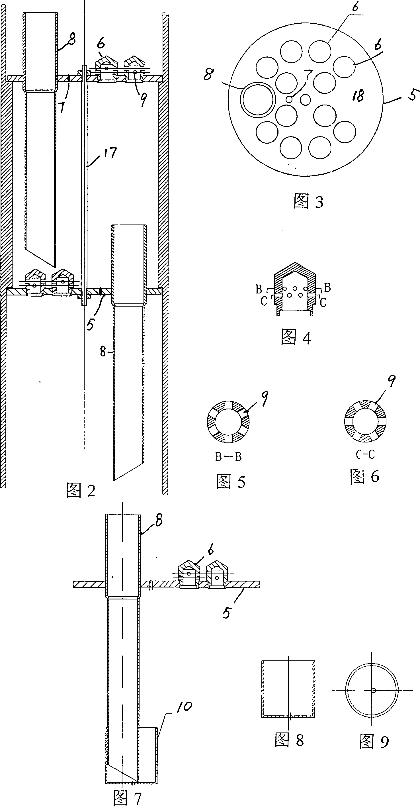 Column-hole type rectification tower