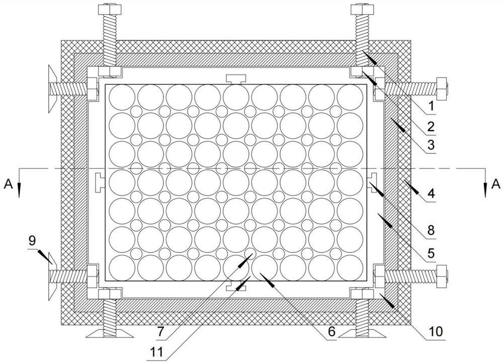 Combined partition frame for indoor space