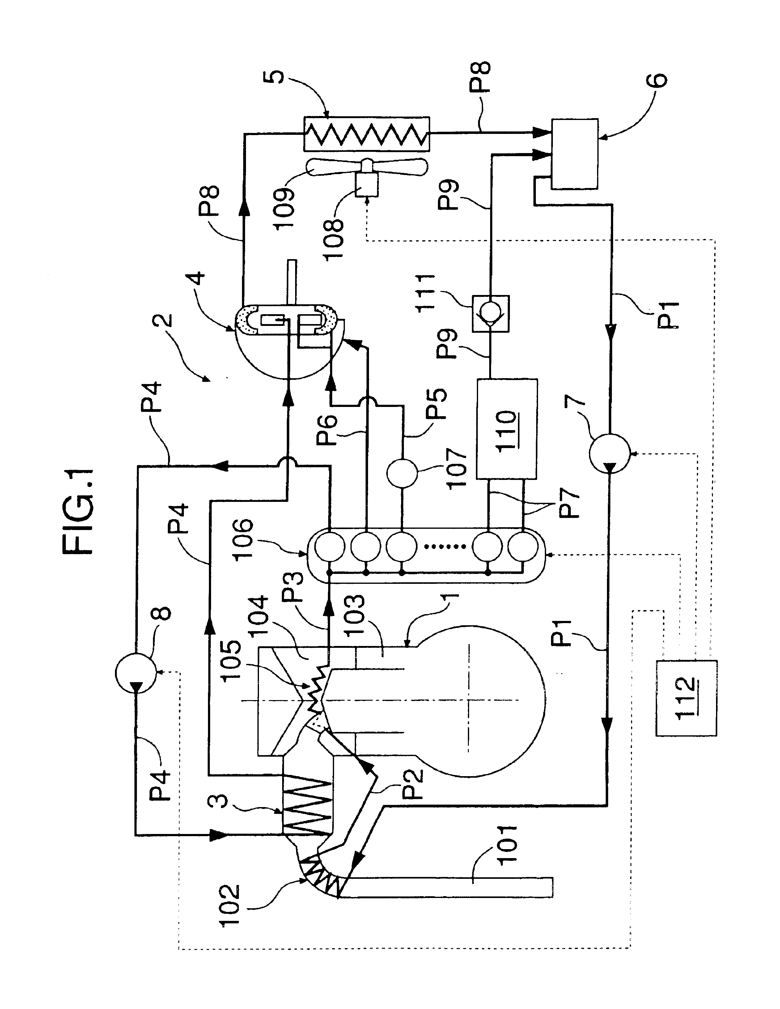 Rankine cycle device of internal combustion engine