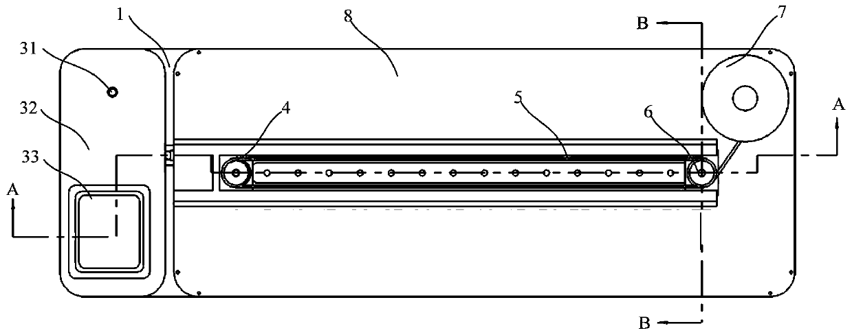 A semi-automatic thread cutting device