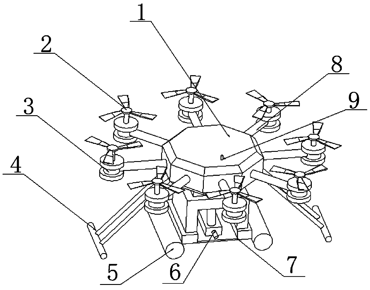 Novel eight-rotor aircraft