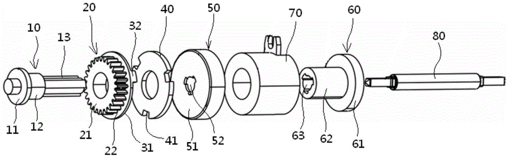 Method and mechanism for driving multiple driving sources through one power source