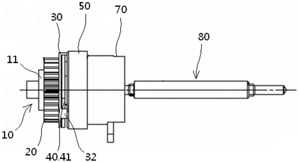 Method and mechanism for driving multiple driving sources through one power source