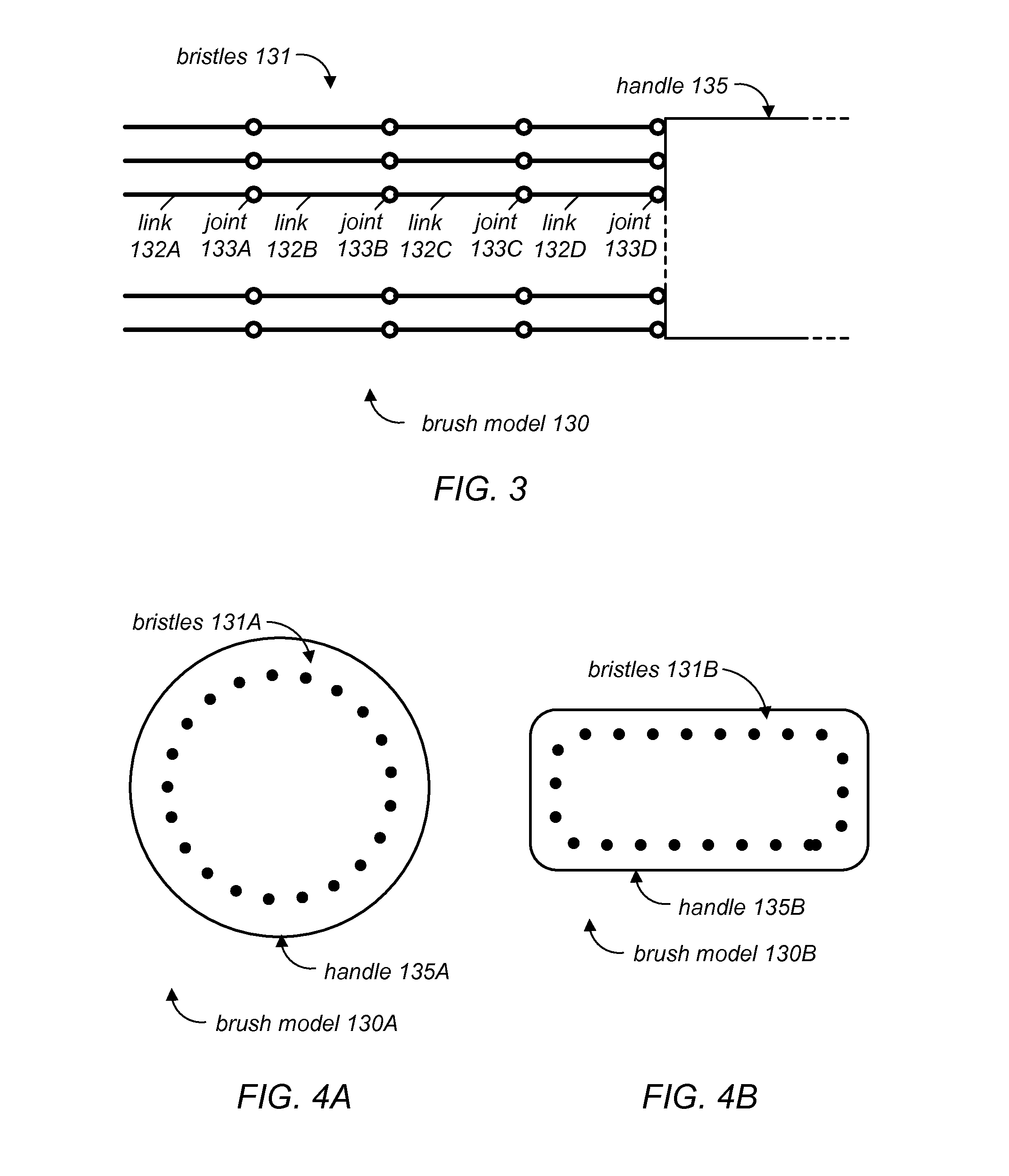 Generating vector output from a physical simulation of a bristle brush