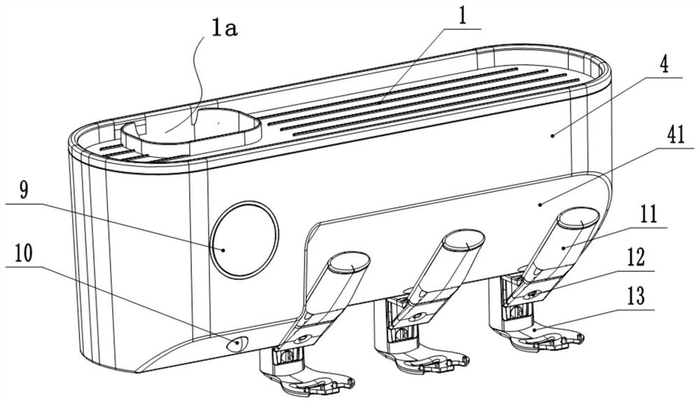 Novel intelligent storage device for washing tools