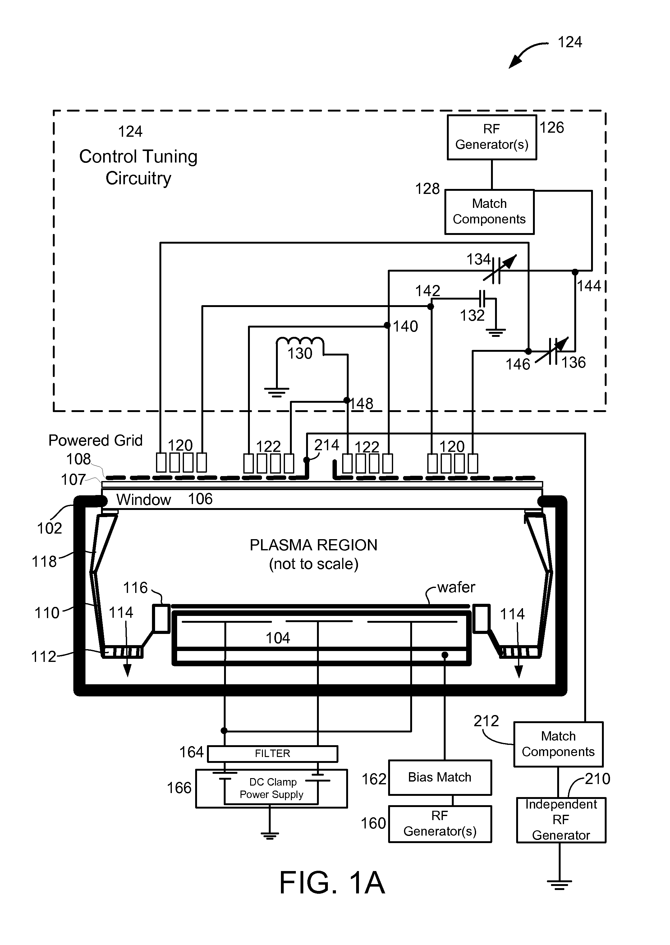 Powered grid for plasma chamber