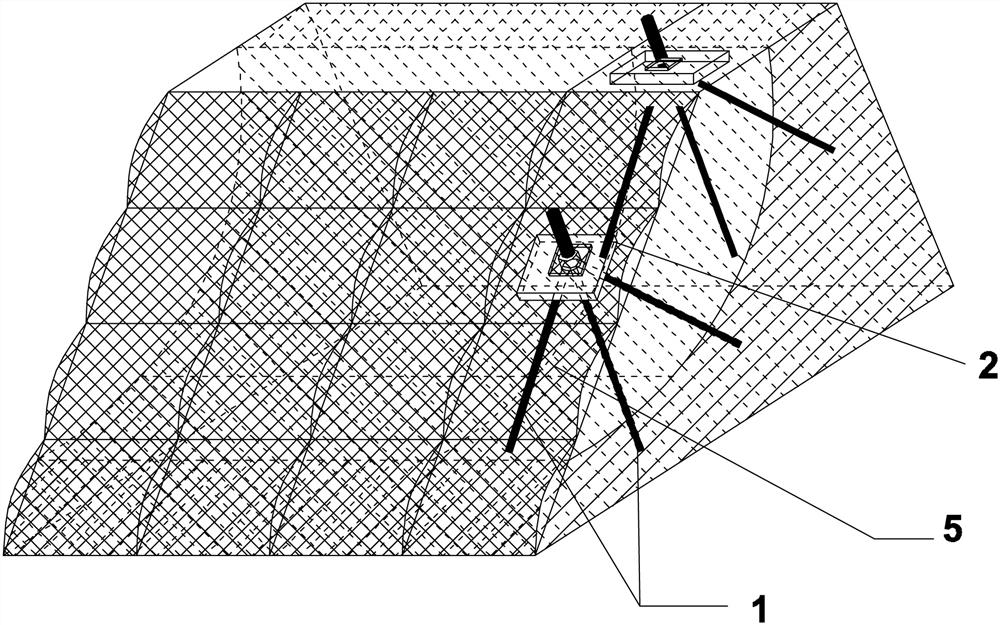 Variable cross-section root pile and film bag concrete combined drainage greening slope protection structure and method