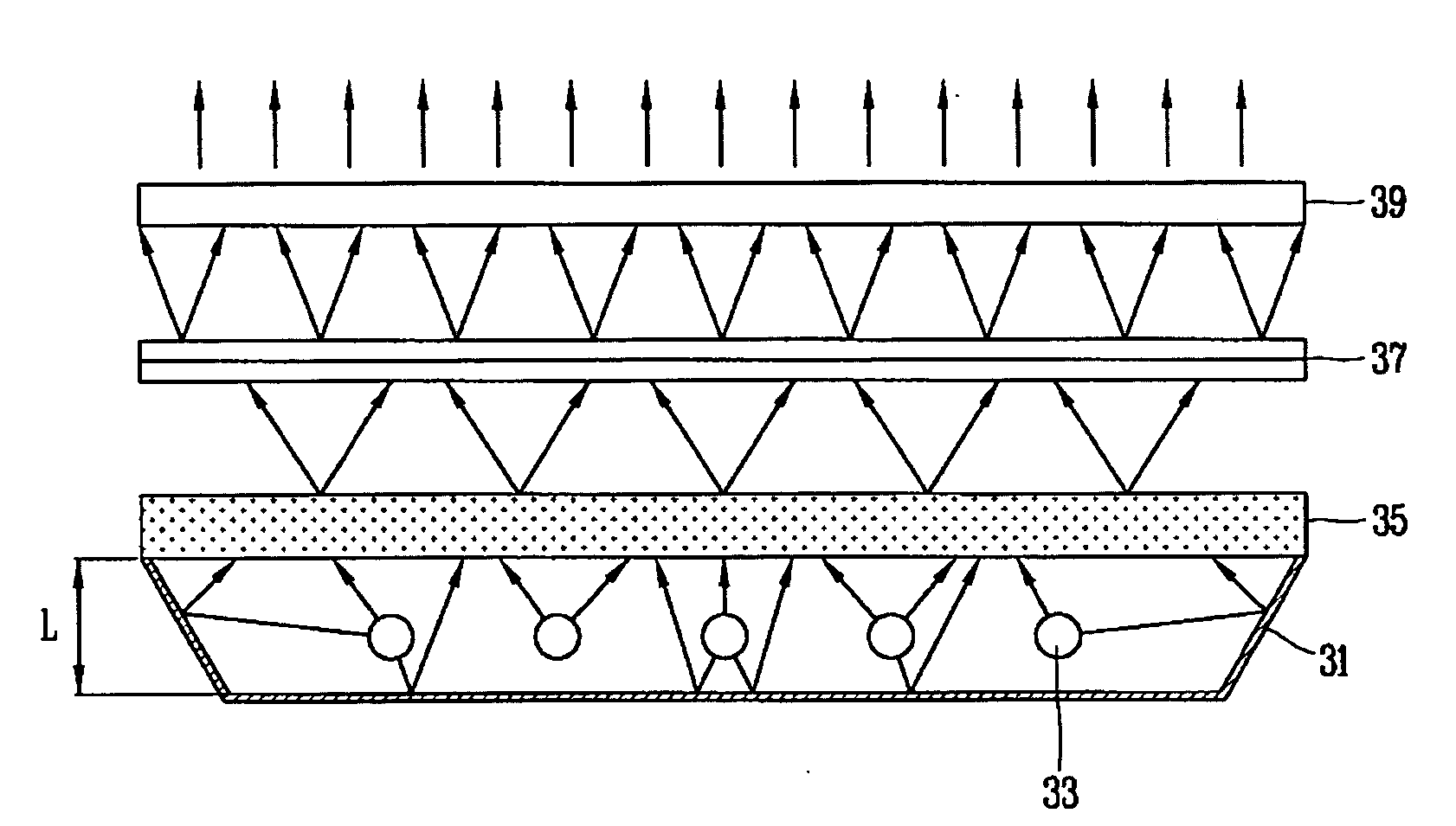 Direct type backlight unit and method for forming diffuser in the direct type backlight unit