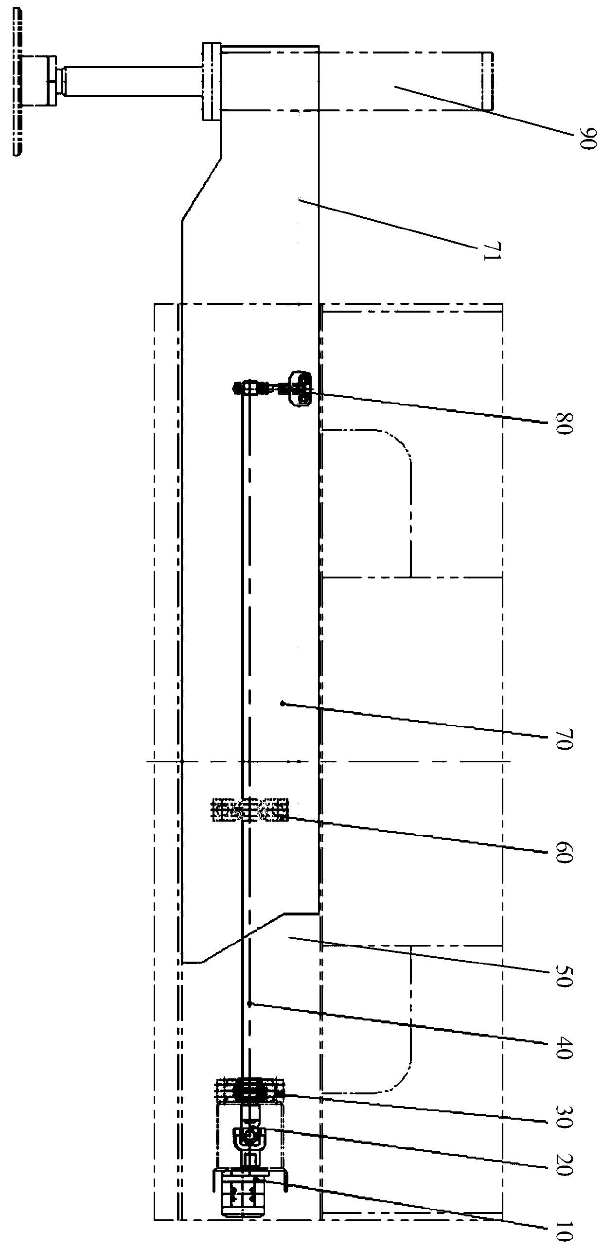 Telescopic supporting leg and crane