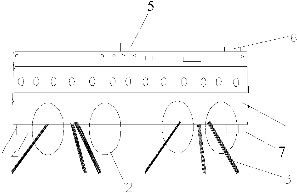 Intelligent sweeper with ultraviolet lamps arranged on bottom